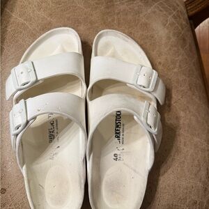 Birkenstock Women's Arizona White Double Strap Sandals